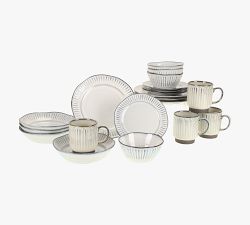 Colonnade Stoneware Black Dinnerware Set