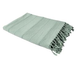 Turkish Cotton Striped Tassel Throw