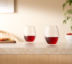 Bodum Skal Double Wall Merlot Stemless Glass - Set of 2