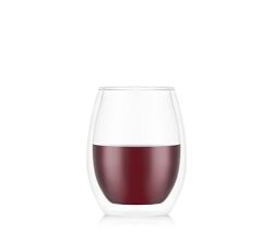 Bodum Skal Double Wall Merlot Stemless Glass - Set of 2