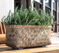 Handwoven Bohemian Long Box Indoor/Outdoor Planters