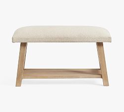 Open Box: Boucle Entry Bench - Oatmeal, Fog Legs