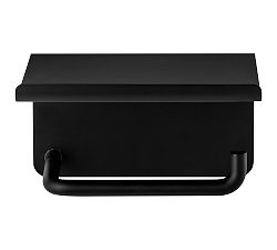 Open Box: Norm Toilet Paper Holder with Tray - Black