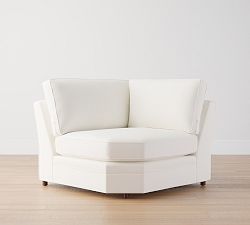 Open Box: Pearce Roll Arm Upholstered Wedge - Performance Boucle Ivory, Espresso