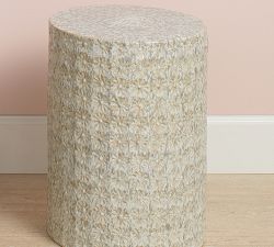 Zahra Ceramic Round Outdoor Side Table (13")