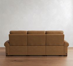 Turner Roll Arm Leather Power Reclining Sofa (79"&ndash;110")