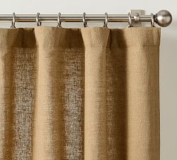 Open Box: Everyday Linen Light Filtering Curtain, 50"W x 96"L - Bronze