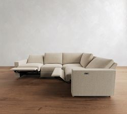 Westwood Square Arm Reversible Power Reclining Sectional (119")