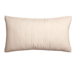 Open Box: Belgian Flax Linen Tufted Quilted Shams, King, Set of 3 - Rosewater