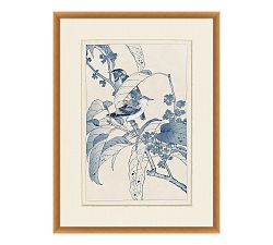 Open Box: Birds In Blue Framed Paper Print, #2
