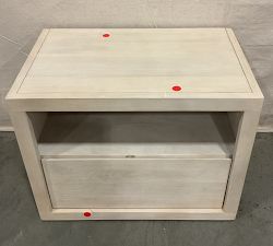 Open Box: Cayman Nightstand without Glass Top (27") - Biscotti
