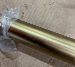 Open Box: Curtain Rod &amp; Wall Bracket, X-Large, 1.25" Diam. - Brass