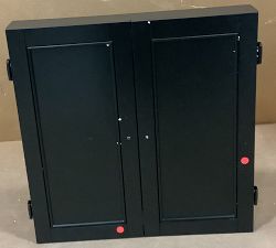 Open Box: Dartboard Wood Cabinet Game Set - Black Berry