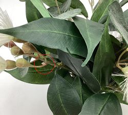 Open Box: Faux Eucalyptus Arrangement In Glass Vase