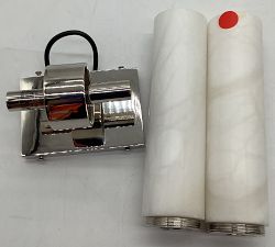 Open Box: Frances Alabaster Double Tube Sconce (22") - Polished Nickel