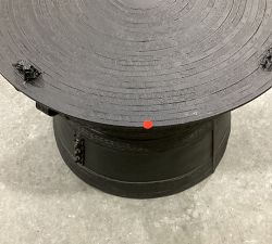 Open Box: Frog Drum Metal Outdoor Side Table, Wide (25") - Antique Bronze