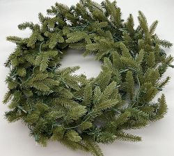 Open Box: Lit Faux Kennedy Fir Wreath With Clear Lights (32")