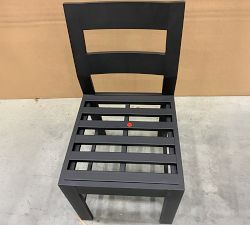 Open Box: Malibu Metal Outdoor Dining Side Chair Frame - Black