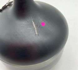 Open Box: Stephe Glass Table Lamp, Small (16.25") - Black, Light Gray Shade