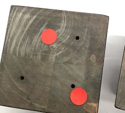 Open Box: York Upholstered Furniture Block Wood Feet, Set of 4 - Warm Black