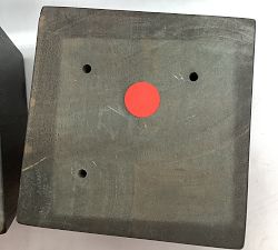 Open Box: York Upholstered Furniture Block Wood Feet, Set of 4 - Warm Black