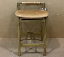 Open Box: Axel Leather Counter Stool (26") - Haven Tobacco