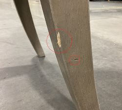 Open Box: Adrian Dining Chair - Basketweave Slub Oatmeal, Gray Wash Leg