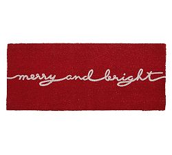 Open Box: Merry &amp; Bright Doormat, 24" x 57" - Red