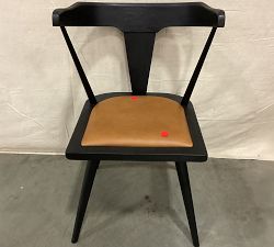 Open Box: Westan Leather Dining Armchair - Black