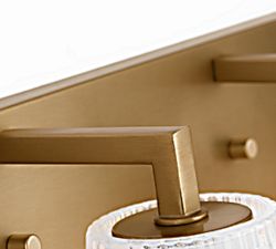 Wilbert Fluted Glass Quadruple Sconce (7")