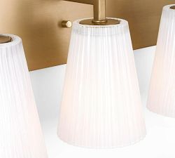 Wilbert Fluted Glass Quadruple Sconce (7")