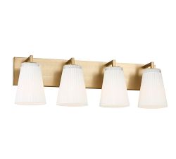 Wilbert Fluted Glass Quadruple Sconce (7")