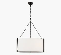 Sofia Linen Drum Pendant (31")