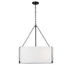 Sofia Linen Drum Pendant (31")