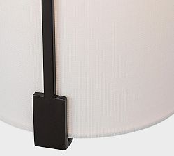 Sofia Linen Shade Single Medium Sconce (16")