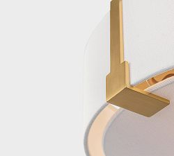 Sofia Linen Drum Medium Flushmount (14")