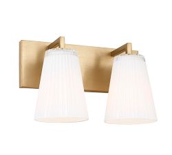 Wilbert Fluted Glass Double Sconce (7")