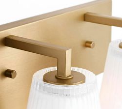 Wilbert Fluted Glass Double Sconce (7")