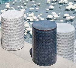 Zahra Ceramic Round Outdoor Side Table (13")