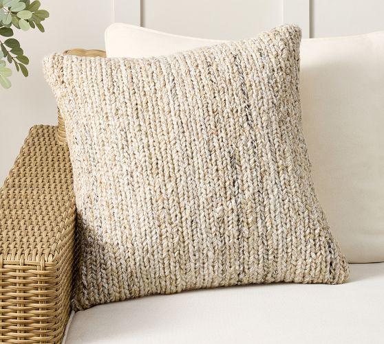 Sweater Knit Outdoor Pillow
