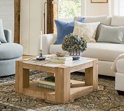 Rockport Square Marble Coffee Table (30")