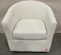 Open Box: Hyde Upholstered Swivel Armchair - Performance Boucle Oatmeal