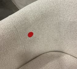 Open Box: Hyde Upholstered Swivel Armchair - Performance Boucle Oatmeal