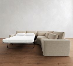 Westwood Square Arm Deep Seat 3-Piece Wedge Sleeper Sectional (132")