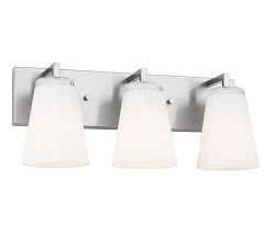 Wilbert Fluted Glass Triple Sconce (7")