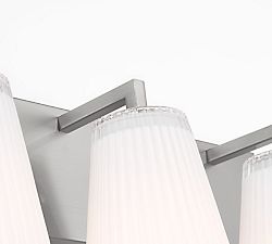 Wilbert Fluted Glass Triple Sconce (7")