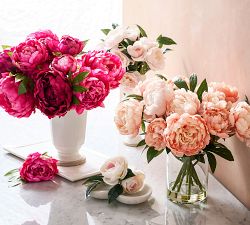 Faux Composed Coral Peonies