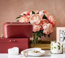 Faux Composed Coral Peonies