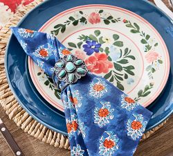 Turquoise Handcrafted Napkin Rings - Set of 4