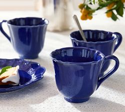 Monique Lhuillier Juliana Scalloped Mugs - Set of 4